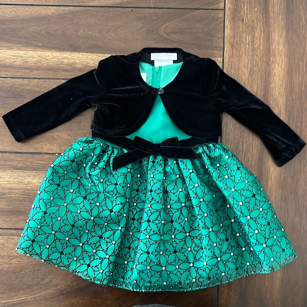 12 Month Girls Bonnie Baby Holiday dress